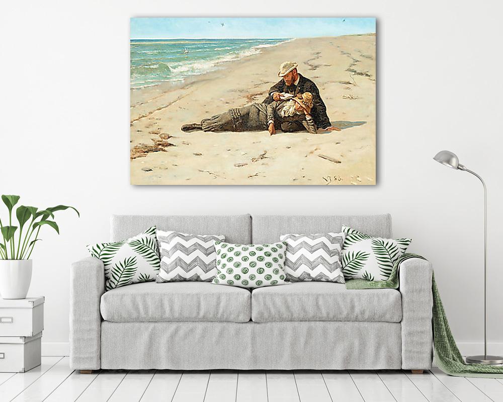 Vakáció Vesterhavetben (keretezett kép) - vászonkép, falikép otthonra és irodába