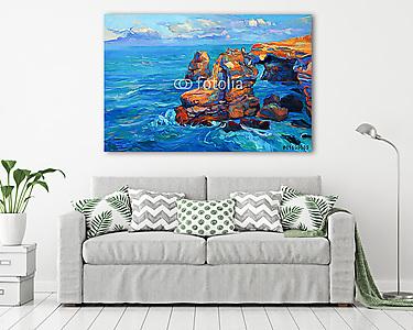 Sziklák és óceán (vászonkép) - vászonkép, falikép otthonra és irodába