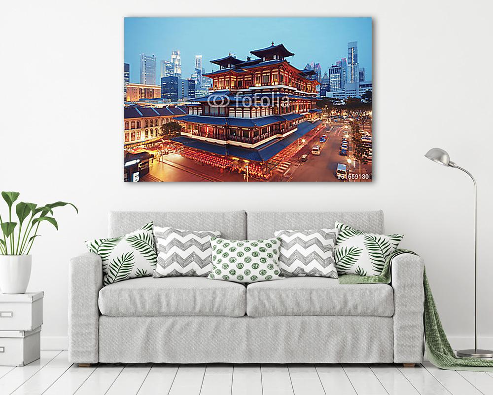 Buddha a Relic-templomot Chinatown-ban szingapúri székben tartja - vászonkép, falikép vásárlás Buddha a Relic-templomot Chinatown-ban szingapúri székben tartja (fotótapéta) - vászonkép, falikép otthonra és irodába