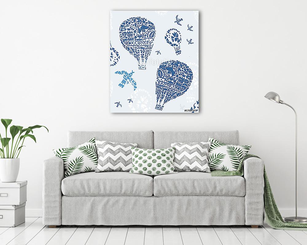 Hőlégballon absztrakt  (fotótapéta) - vászonkép, falikép otthonra és irodába