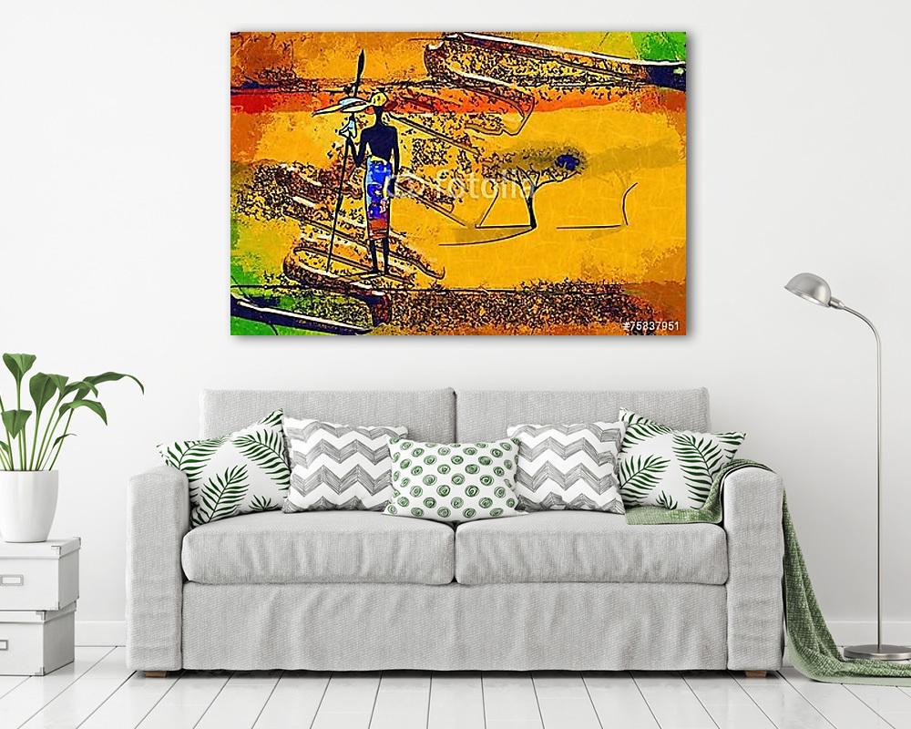 Afrikában a régi stílusú dísz (fotótapéta) - vászonkép, falikép otthonra és irodába