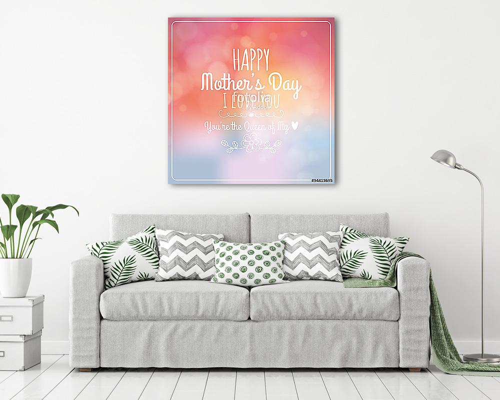 Boldog anya napja (keretezett kép) - vászonkép, falikép otthonra és irodába