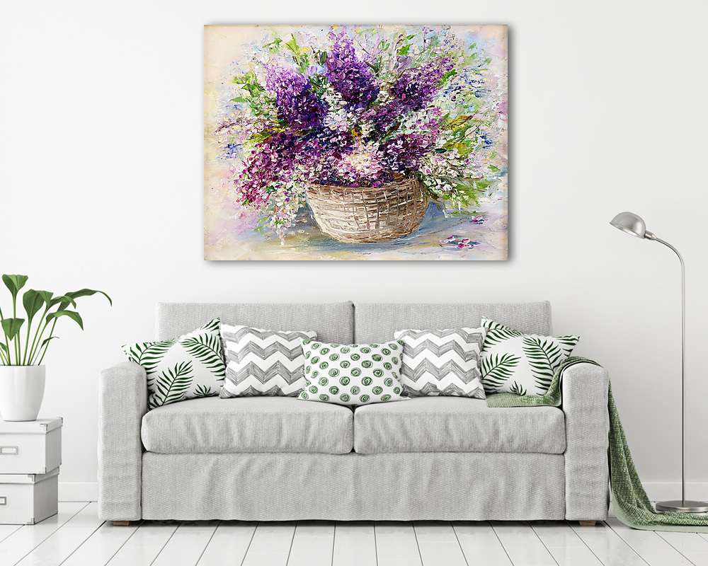 Levendula csokor festmény - vászonkép, falikép vásárlás Levendula csokor festmény (fotótapéta) - vászonkép, falikép otthonra és irodába