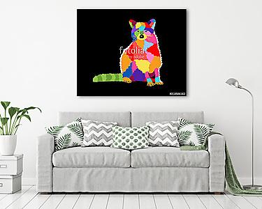 Colorful Animal Pop Art Poster Illustration Graphic Design (vászonkép) - vászonkép, falikép otthonra és irodába