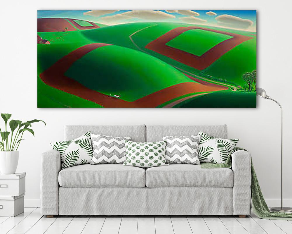 Tavaszi szántás (keretezett kép) - vászonkép, falikép otthonra és irodába