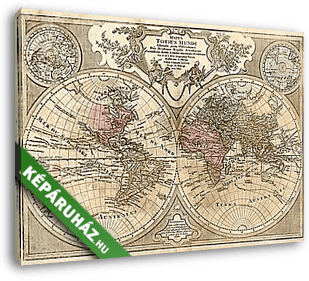 Totius Mundi világtérkép, 1692 - vászonkép 3D látványterv