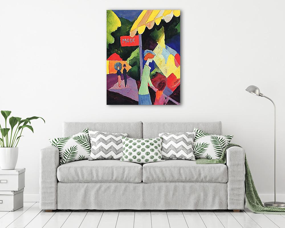 A divatüzlet kirakatánál (vászonkép) - vászonkép, falikép otthonra és irodába