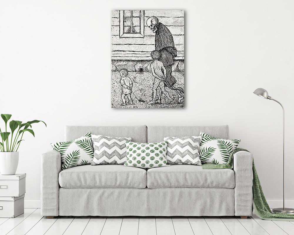 Játszótársak - színverzió 1. (vászonkép) - vászonkép, falikép otthonra és irodába