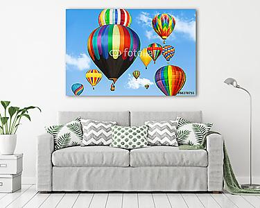 Hőlégballon-verseny (vászonkép) - vászonkép, falikép otthonra és irodába