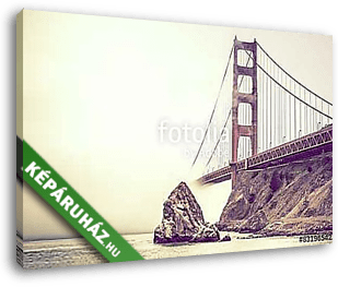 Golden Gate in Fog - vászonkép 3D látványterv