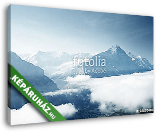 Grindelwald-völgy az első hegy tetejétől, Svájc - vászonkép 3D látványterv