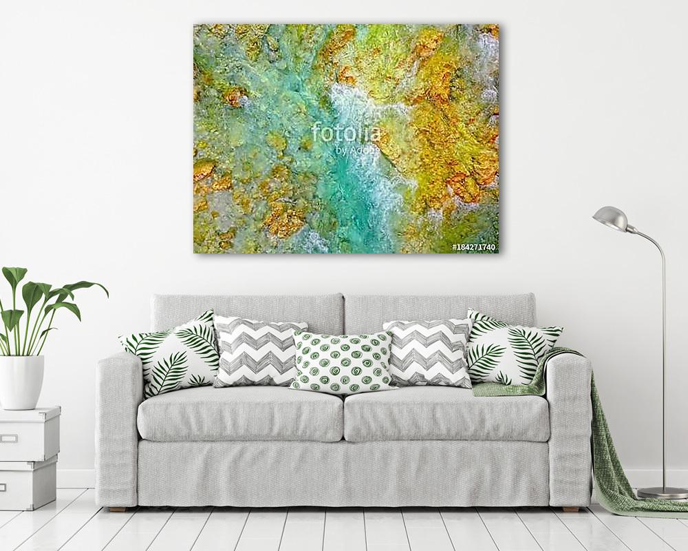 A természet absztarkt festészete (drónfelvétel) (poszter) - vászonkép, falikép otthonra és irodába