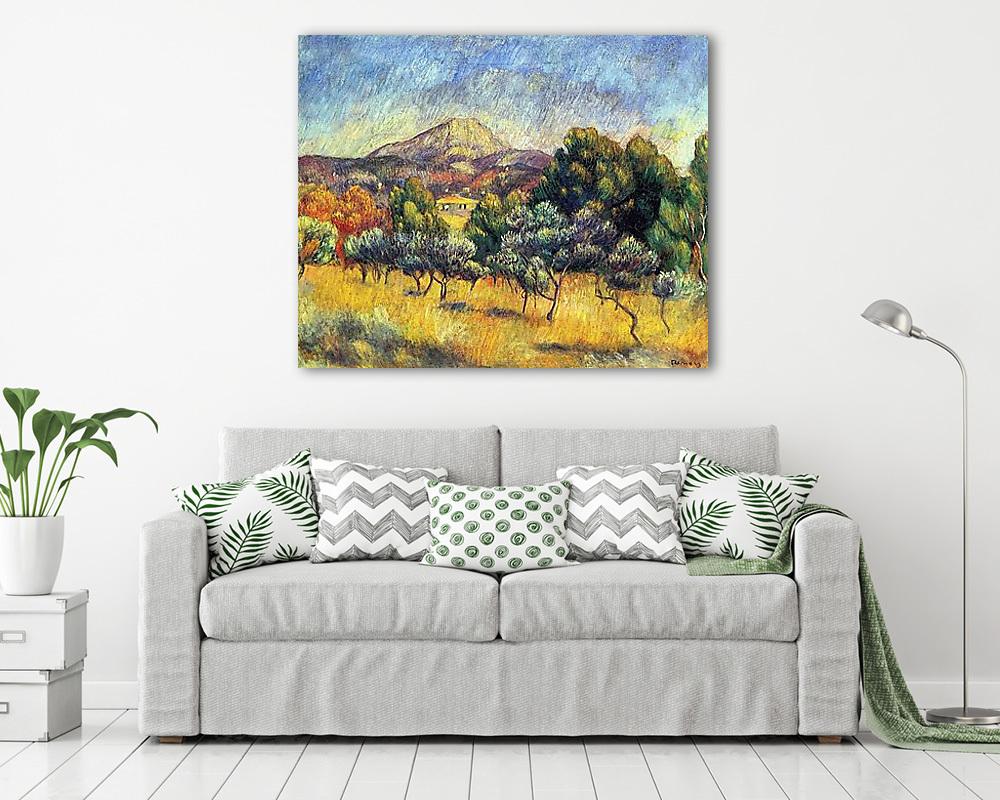 A Sainte- Victoire hegy - vászonkép, falikép vásárlás A Sainte- Victoire hegy (többrészes kép) - vászonkép, falikép otthonra és irodába