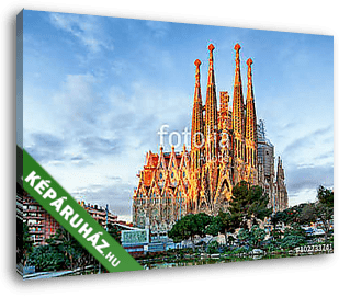 BARCELONA, SPAIN - FEBRUARY 10: La Sagrada Familia - the impress - vászonkép 3D látványterv