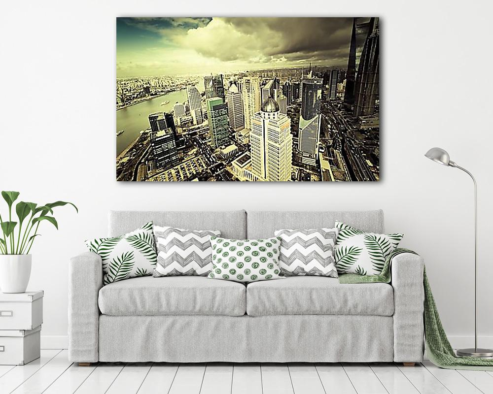 Shanghai látkép (fotótapéta) - vászonkép, falikép otthonra és irodába
