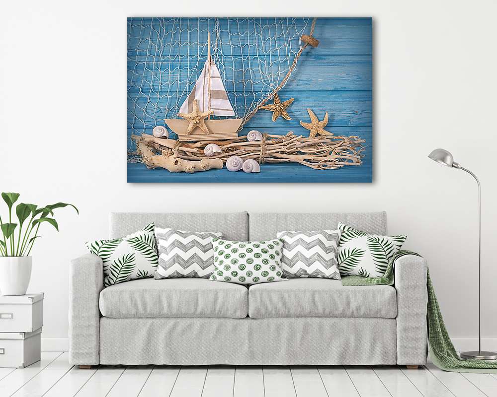 Tengeri lak dekoráció (bögre) - vászonkép, falikép otthonra és irodába