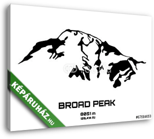 A Broad Peak vázlata  - vászonkép 3D látványterv