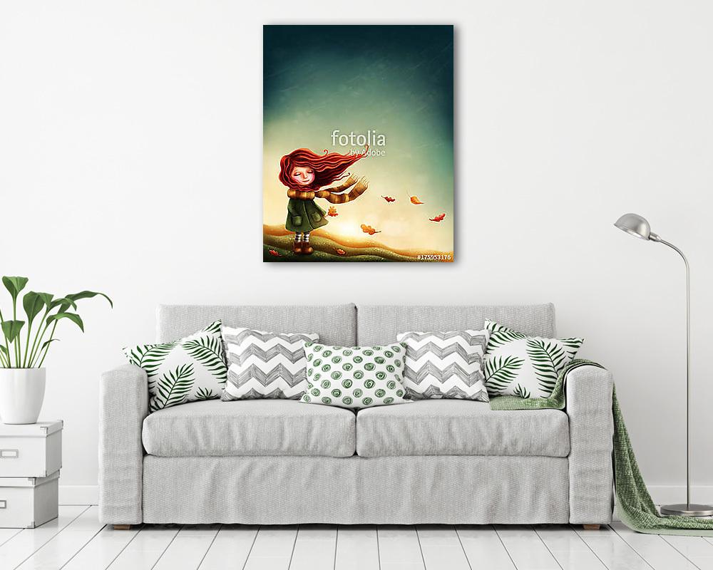 Őszi tündérlány - vászonkép, falikép vásárlás Őszi tündérlány (vászonkép) - vászonkép, falikép otthonra és irodába