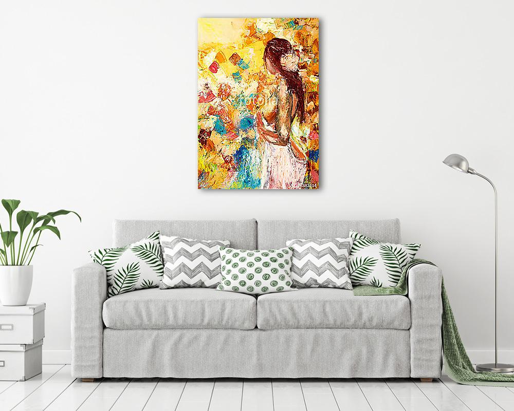 Absztrakt lány (vászonkép) - vászonkép, falikép otthonra és irodába
