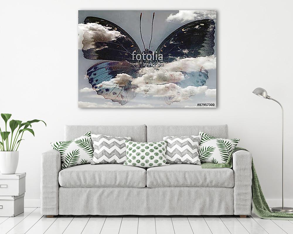 butterfly (keretezett kép) - vászonkép, falikép otthonra és irodába