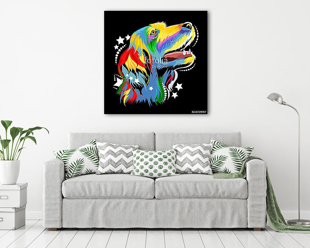 Vector image of a dog in the style of pop art (fotótapéta) - vászonkép, falikép otthonra és irodába