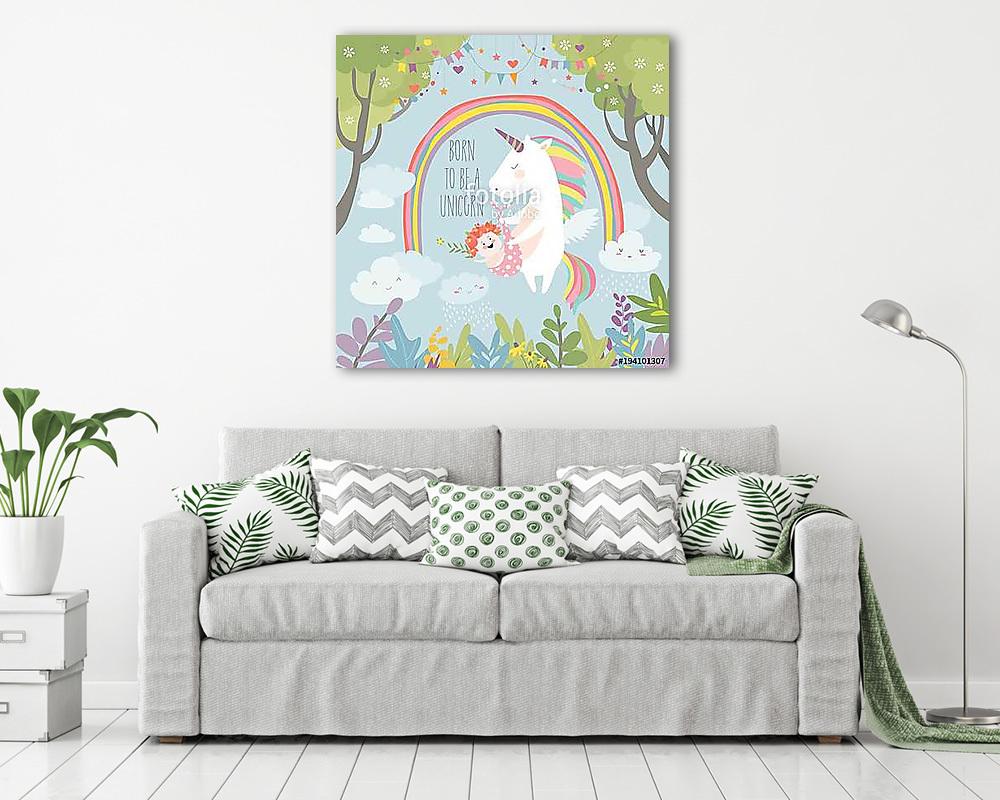 Unikornisnak született - vászonkép, falikép vásárlás Unikornisnak született (vászonkép) - vászonkép, falikép otthonra és irodába