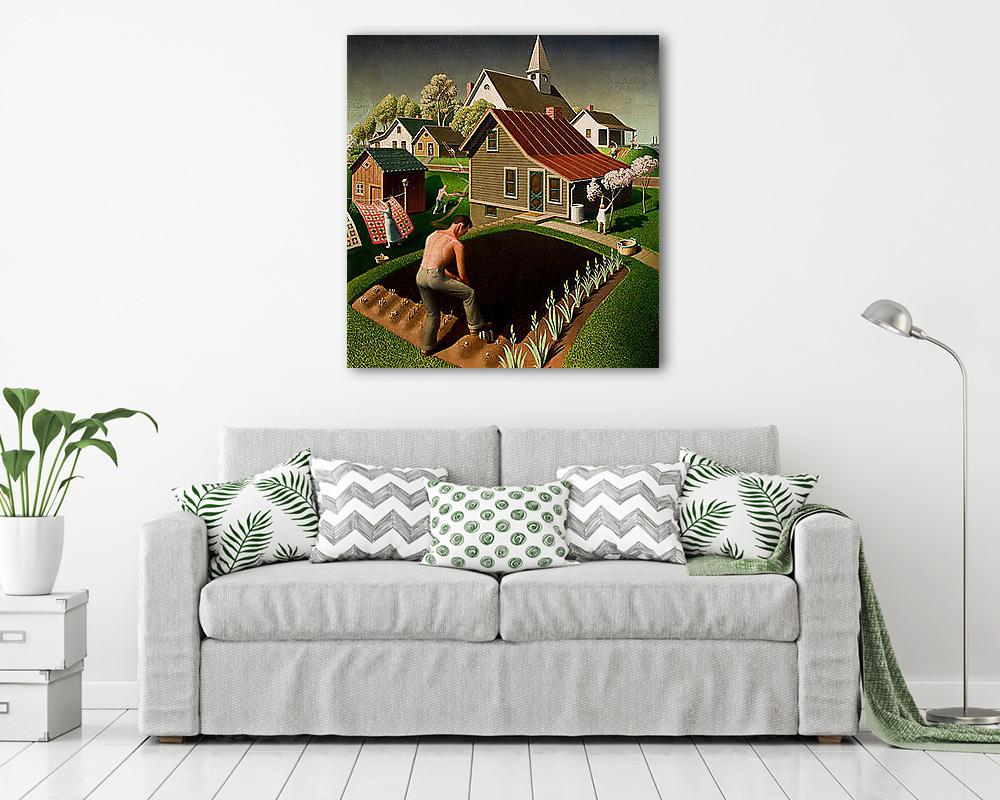 Tavasz a kisvárosban (poszter) - vászonkép, falikép otthonra és irodába