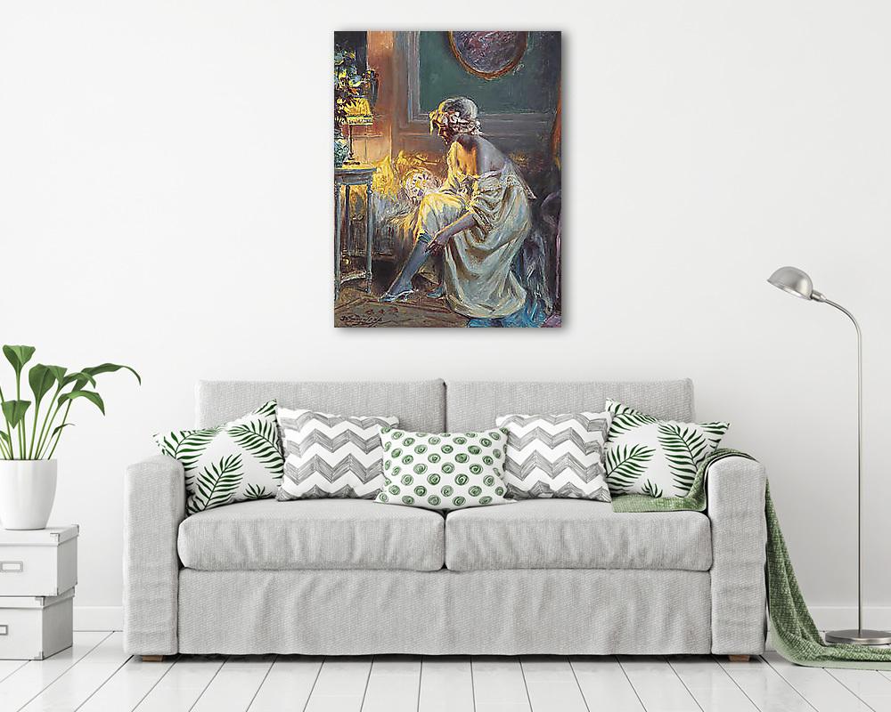 Harisnya húzás (bögre) - vászonkép, falikép otthonra és irodába