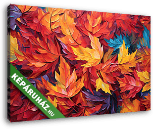 Őszi színes levelek 6. - vászonkép 3D látványterv