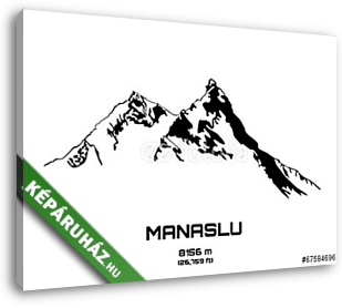 A Mt. Manaslu - vászonkép 3D látványterv