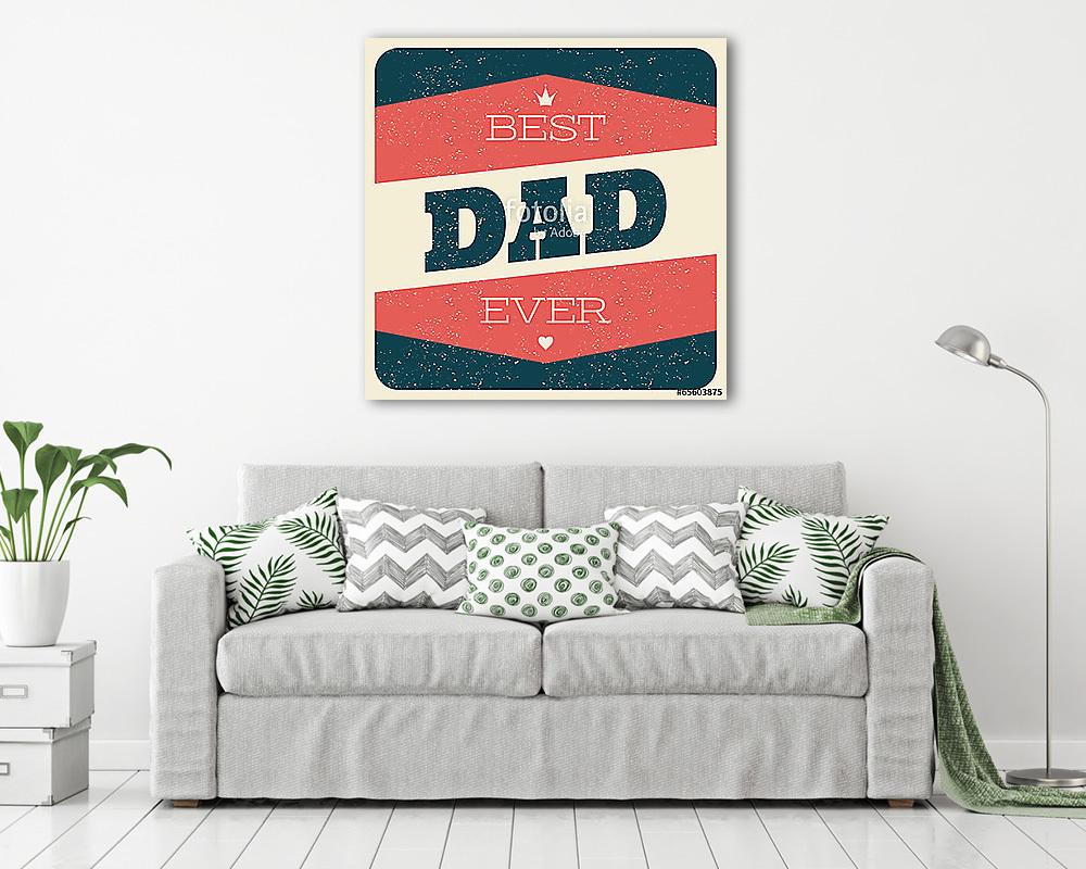 Apák napi üdvözlőlapja (vászonkép) - vászonkép, falikép otthonra és irodába