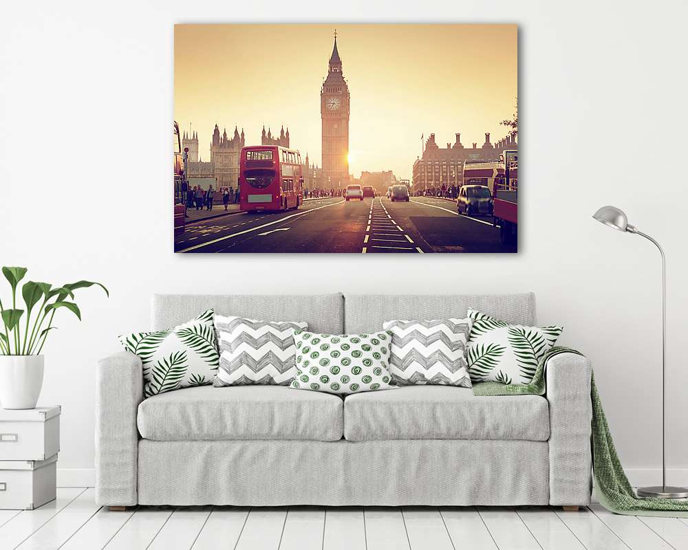 Westminster híd naplementében, London, Egyesült Királyság - vászonkép, falikép vásárlás Westminster híd naplementében, London, Egyesült Királyság (vászonkép) - vászonkép, falikép otthonra és irodába
