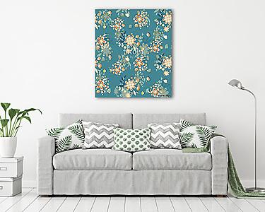 Seamless spring floral pattern (vászonkép) - vászonkép, falikép otthonra és irodába