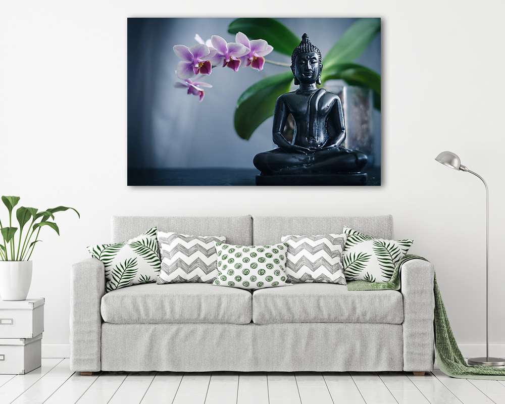 Buddha and Orchid (poszter) - vászonkép, falikép otthonra és irodába