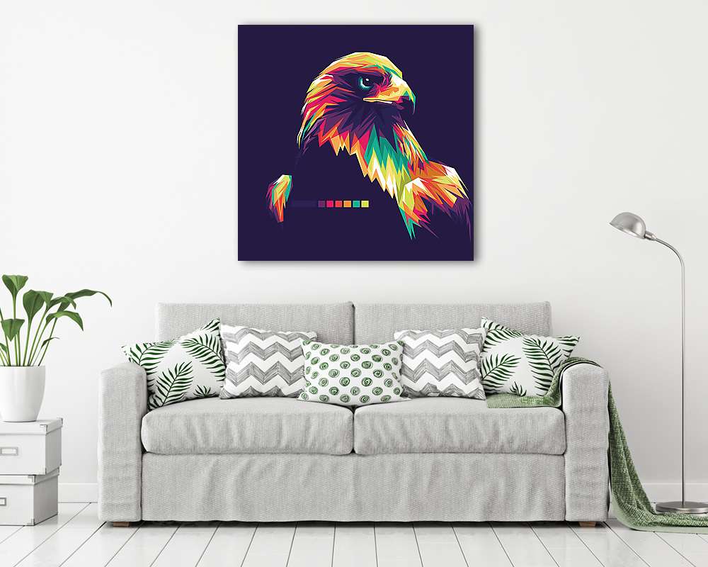 Eagle Vector Pop Art Illustration (többrészes kép) - vászonkép, falikép otthonra és irodába
