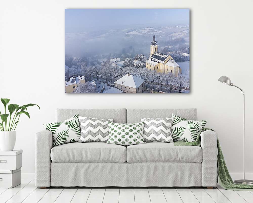 Havas reggel (Karád) (vászonkép) - vászonkép, falikép otthonra és irodába