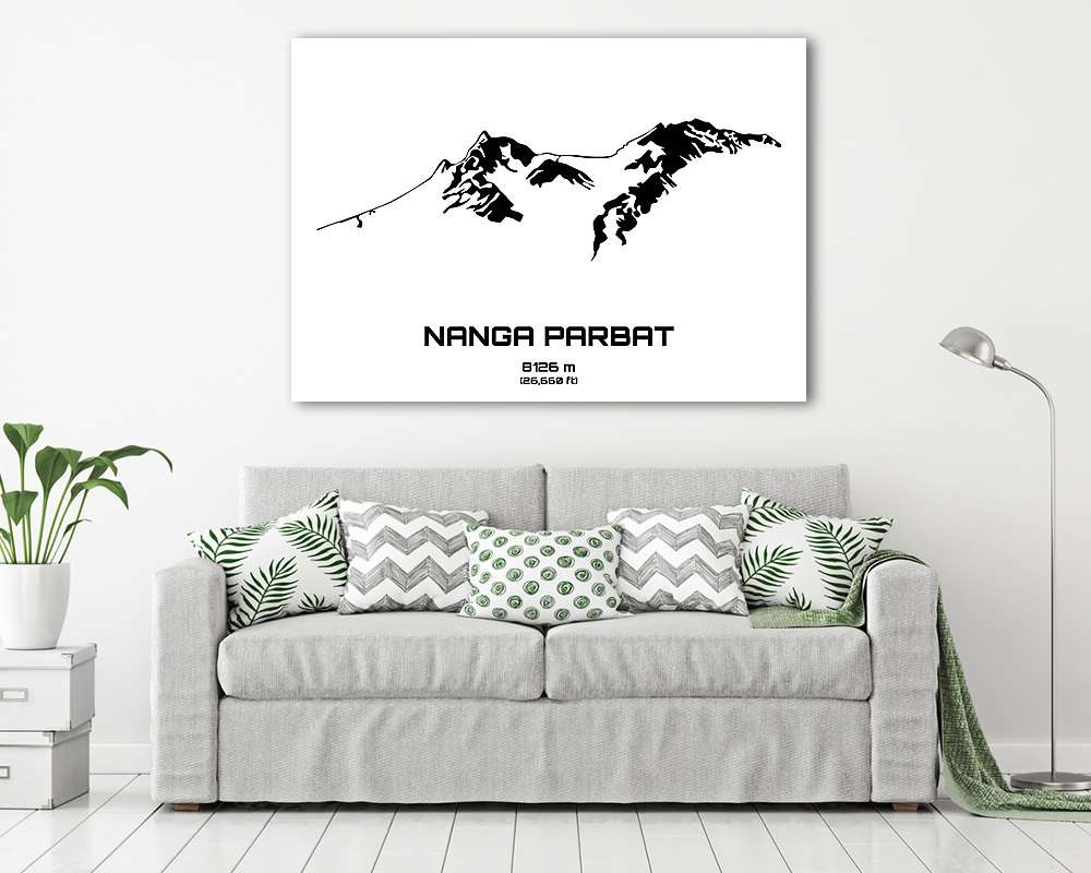 A Mt. Nanga Parbat - vászonkép, falikép vásárlás A Mt. Nanga Parbat (vászonkép) - vászonkép, falikép otthonra és irodába