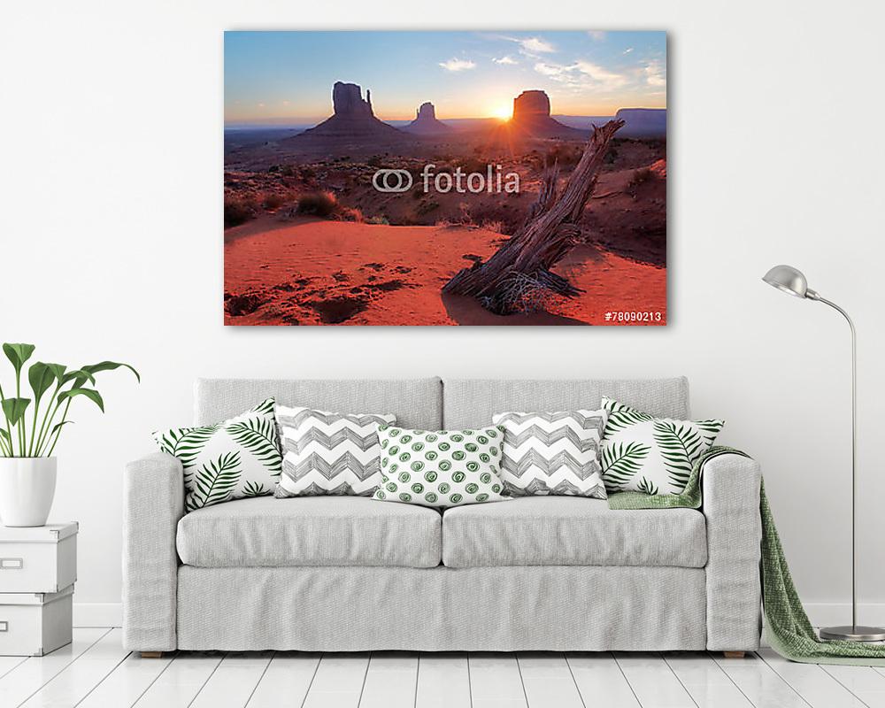 Monument Valley napfelkeltével - vászonkép, falikép vásárlás Monument Valley napfelkeltével (vászonkép) - vászonkép, falikép otthonra és irodába