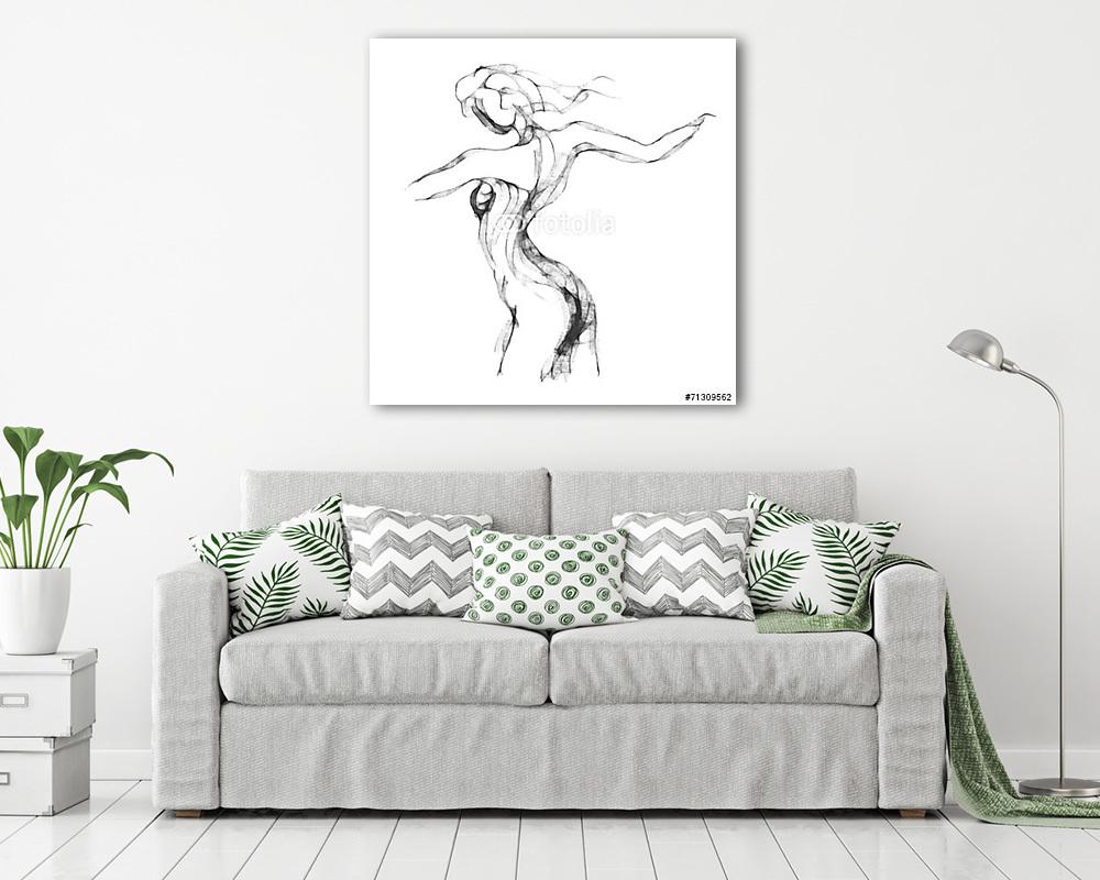 Női torzó vázlata (poszter) - vászonkép, falikép otthonra és irodába