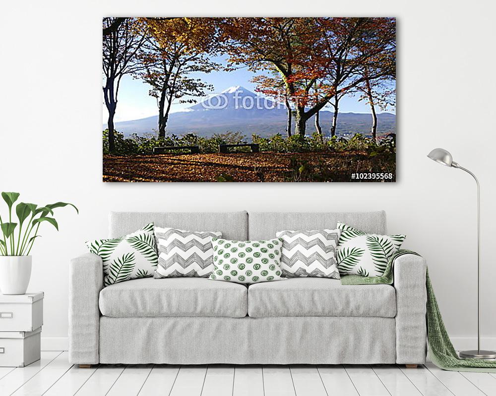 Fuji-hegység őszi szezonja (fotótapéta) - vászonkép, falikép otthonra és irodába