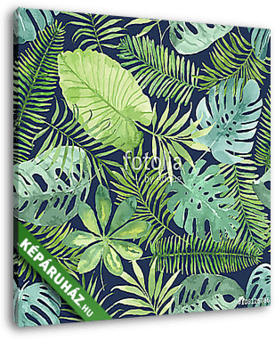 Dzsungel-szerű tapétaminta - vászonkép 3D látványterv