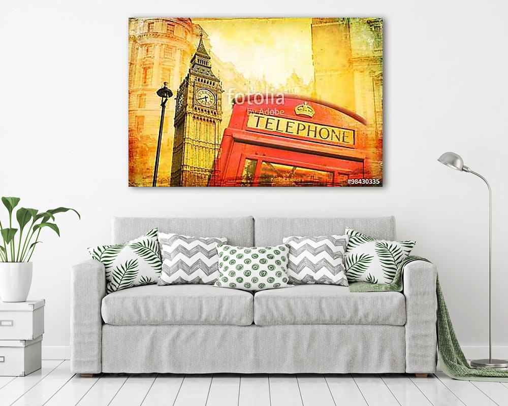 London art design illustration - vászonkép, falikép vásárlás London art design illustration (fotótapéta) - vászonkép, falikép otthonra és irodába
