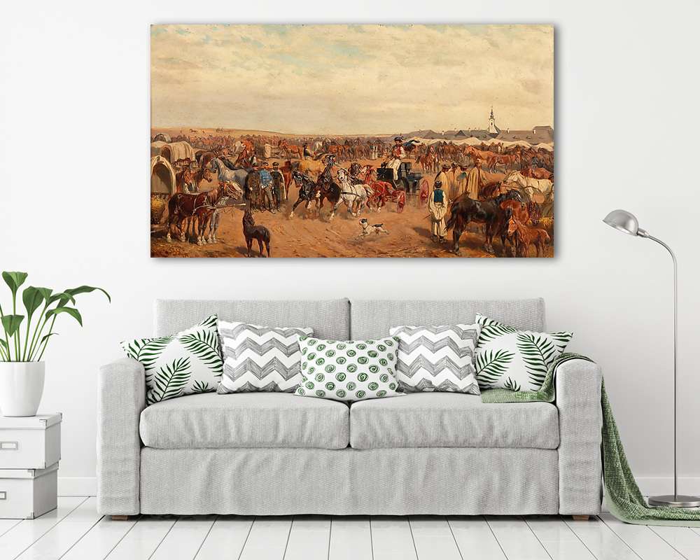 Ló piac (vászonkép) - vászonkép, falikép otthonra és irodába