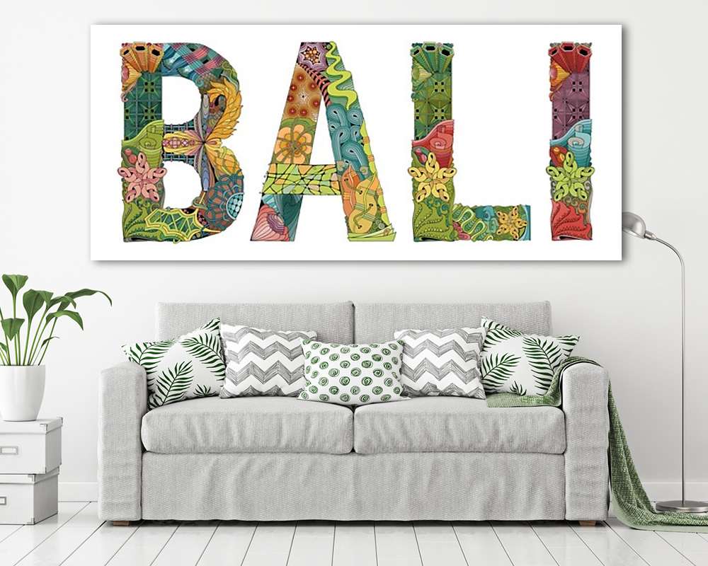 Virágos Bali felirat - vászonkép, falikép vásárlás Virágos Bali felirat (vászonkép) - vászonkép, falikép otthonra és irodába