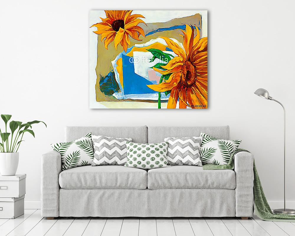 Napraforgók - vászonkép, falikép vásárlás Napraforgók (fotótapéta) - vászonkép, falikép otthonra és irodába