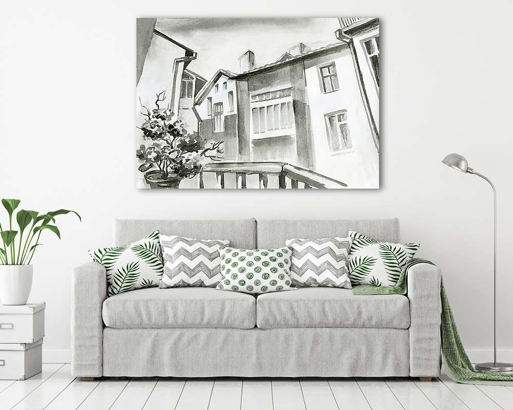 Kilátás az ablakon (többrészes kép) - vászonkép, falikép otthonra és irodába