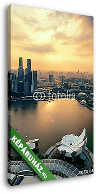 Szingapúr napnyugta - vászonkép 3D látványterv