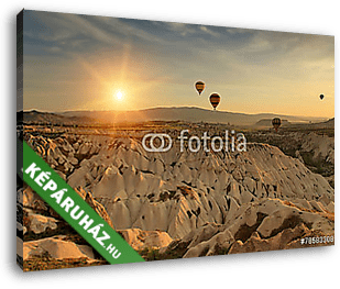Amikor a nap felkel Cappadocia Turkey-ban - vászonkép 3D látványterv