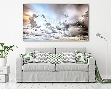 Ég felhők művészet napkelte háttér (vászonkép) - vászonkép, falikép otthonra és irodába