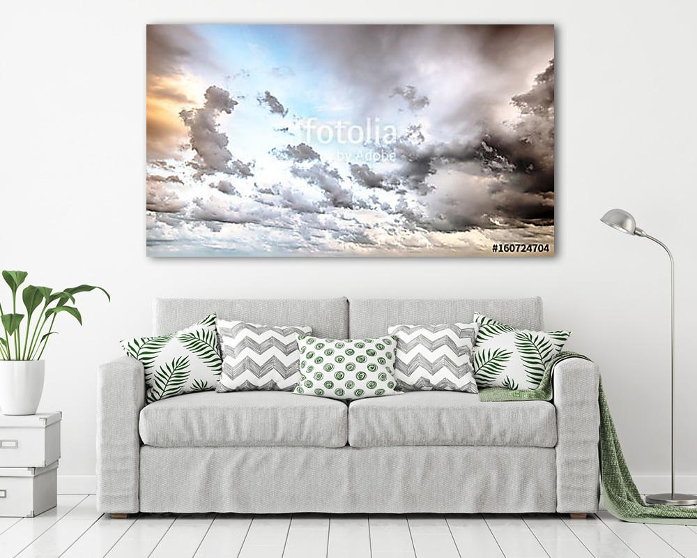 Ég felhők művészet napkelte háttér (vászonkép) - vászonkép, falikép otthonra és irodába